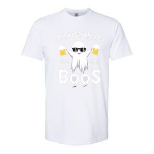 Funny Halloween IM Just Here For The Boos Softstyle CVC T-Shirt