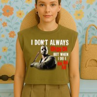 Funny Halloween I Don't Always Ch Ch Ch But When I Do I Ah Ah Ah Garment-Dyed Women's Muscle Tee