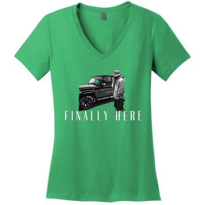 Finally Here Isaac Leo Women's V-Neck T-Shirt