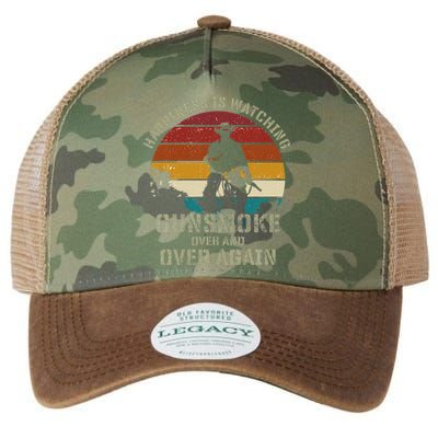 Funny Happiness Is Watching Gunsmoke Over And Over Again Cowboys Legacy Tie Dye Trucker Hat