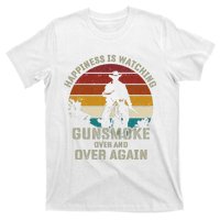 Funny Happiness Is Watching Gunsmoke Over And Over Again Cowboys T-Shirt