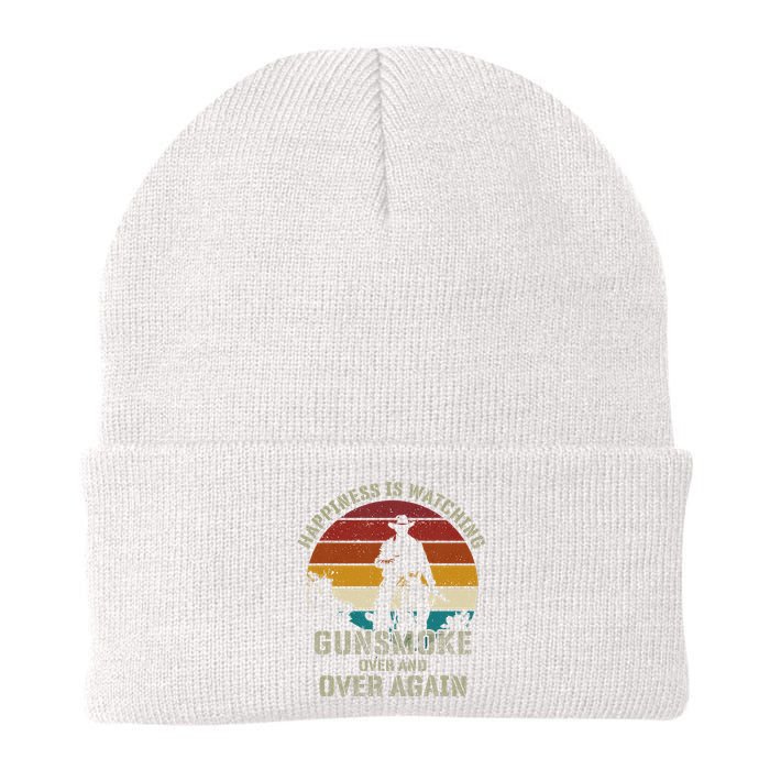 Funny Happiness Is Watching Gunsmoke Over And Over Again Cowboys Knit Cap Winter Beanie