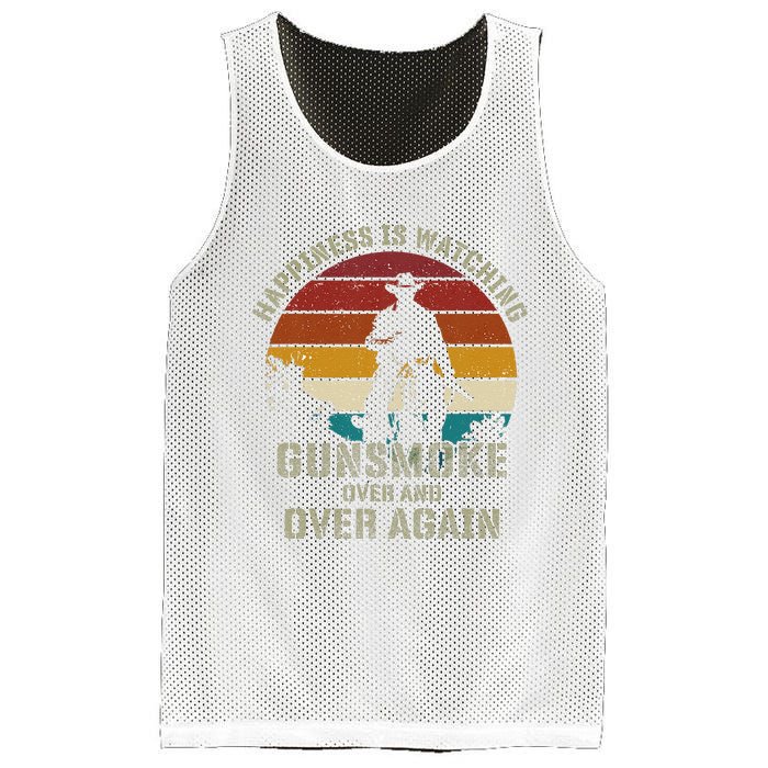 Funny Happiness Is Watching Gunsmoke Over And Over Again Cowboys Mesh Reversible Basketball Jersey Tank