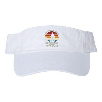 Funny Happiness Is Watching Gunsmoke Over And Over Again Cowboys Valucap Bio-Washed Visor