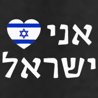 Flag Heart I Love Israel in Hebrew ProIsrael Israeli Hat