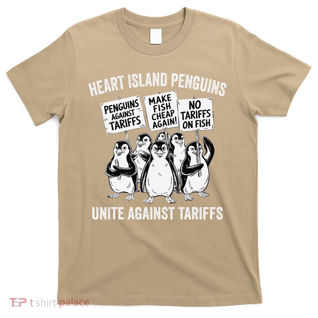 Funny Heard Island Penguins Against Tariffs Penguin Resist T-Shirt
