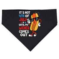 Funny Hotdog It's Not 4th of July Until My Wiener Comes Out USA-Made Doggie Bandana