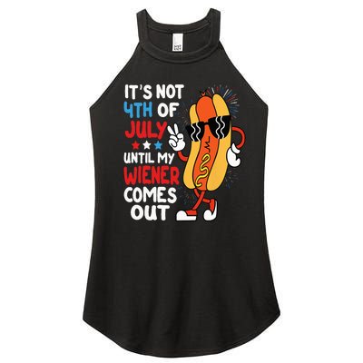 Funny Hotdog It's Not 4th of July Until My Wiener Comes Out Women’s Perfect Tri Rocker Tank