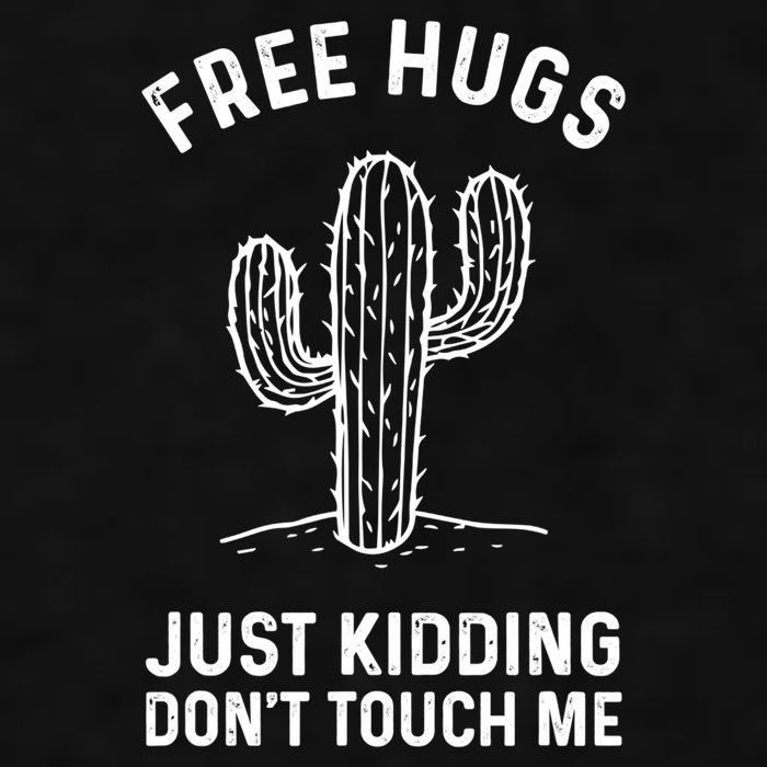 Free Hugs Just Kidding Don't Touch Me Cactus Not A Hugger TShirt Ladies PosiCharge Tri-Blend Wicking Tank