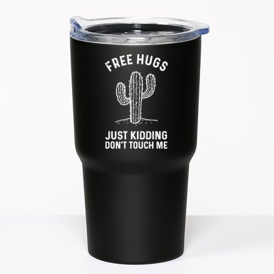 Free Hugs Just Kidding Don't Touch Me Cactus Not A Hugger TShirt Tumbler