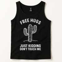 Free Hugs Just Kidding Don't Touch Me Cactus Not A Hugger TShirt Tank Top