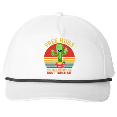 Free Hugs Just Kidding Dont Touch Me Humor Snapback Five-Panel Rope Hat