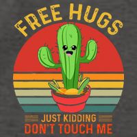 Free Hugs Just Kidding Dont Touch Me Humor Vector Backpack