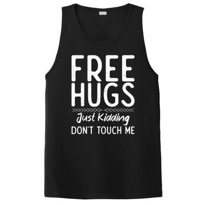 Free Hugs Just Kidding Dont Touch Me Xmas Christmas PosiCharge Competitor Tank