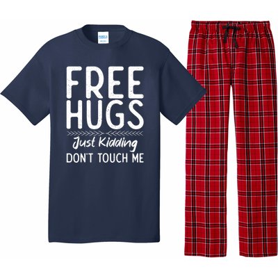 Free Hugs Just Kidding Dont Touch Me Xmas Christmas Pajama Set