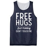 Free Hugs Just Kidding Dont Touch Me Xmas Christmas Mesh Reversible Basketball Jersey Tank