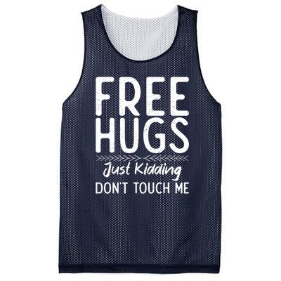 Free Hugs Just Kidding Dont Touch Me Xmas Christmas Mesh Reversible Basketball Jersey Tank