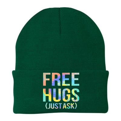 Free Hugs Just Ask Funny Sarcastic Joke Fun Knit Cap Winter Beanie