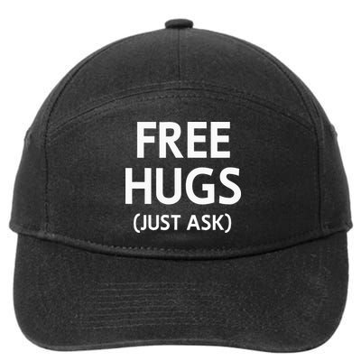 Free Hugs Just Ask Joke 7-Panel Snapback Hat