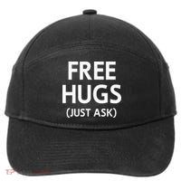 Free Hugs Just Ask Joke 7-Panel Snapback Hat
