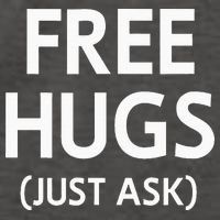 Free Hugs Just Ask Joke Vector Backpack