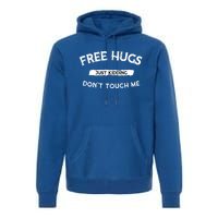 Free Hugs Just Ding Don`T Touch Me Funny Gift Great Gift Premium Hoodie