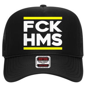 Fck Hms Jewish Non Distressed High Crown Mesh Back Trucker Hat