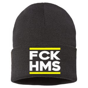 Fck Hms Jewish Non Distressed Sustainable Knit Beanie