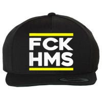 Fck Hms Jewish Non Distressed Wool Snapback Cap