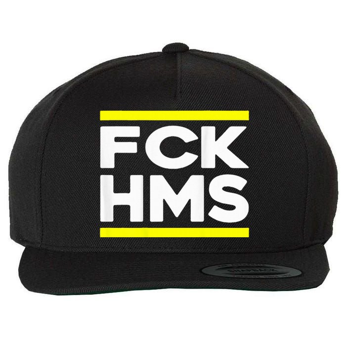 Fck Hms Jewish Non Distressed Wool Snapback Cap