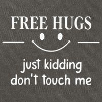 Free Hugs Just Kidding Dont Touch Me Cotton Canvas Backpack