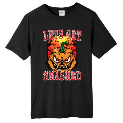 Funny Halloween Jack O Latern Pumpkin Lets Get Smashed Cool Gift Tall Fusion ChromaSoft Performance T-Shirt