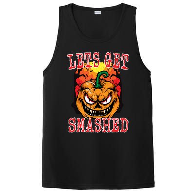 Funny Halloween Jack O Latern Pumpkin Lets Get Smashed Cool Gift PosiCharge Competitor Tank