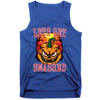 Funny Halloween Jack O Latern Pumpkin Lets Get Smashed Cool Gift Tank Top