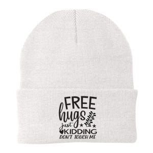 Free Hugs Just Kidding Dont Touch Me Knit Cap Winter Beanie