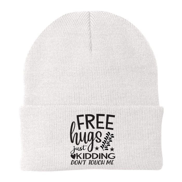 Free Hugs Just Kidding Dont Touch Me Knit Cap Winter Beanie