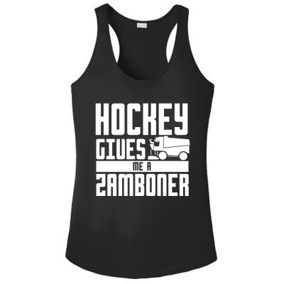 Funny Hockey Jokes Hockey Gives Me A Zamboner Hockey Player Cool Gift Ladies PosiCharge Competitor Racerback Tank