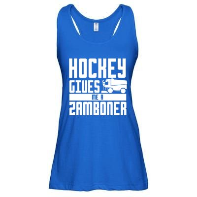 Funny Hockey Jokes Hockey Gives Me A Zamboner Hockey Player Cool Gift Ladies Essential Flowy Tank