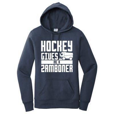 Funny Hockey Jokes Hockey Gives Me A Zamboner Hockey Player Cool Gift Women's Pullover Hoodie