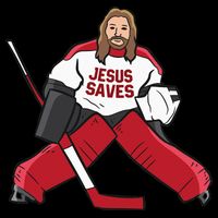 Funny Hockey Jesus Saves Hockey Goalie Visor