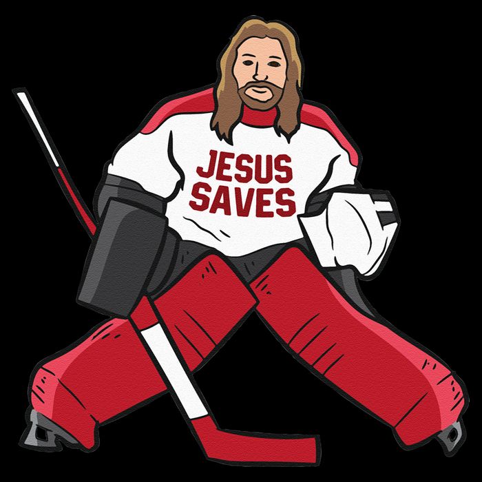 Funny Hockey Jesus Saves Hockey Goalie Visor
