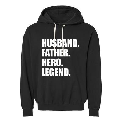 Father Husband Janitor Hero Fathers Day Garment-Dyed Fleece Hoodie
