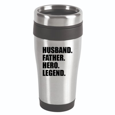 Father Husband Janitor Hero Fathers Day 16oz Travel Tumbler