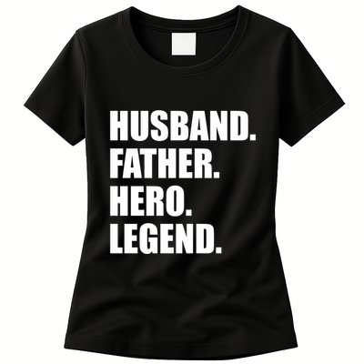 Father Husband Janitor Hero Fathers Day Womens T-Shirt
