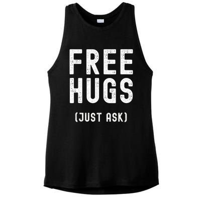 Free Hugs Just Ask Ladies PosiCharge Tri-Blend Wicking Tank