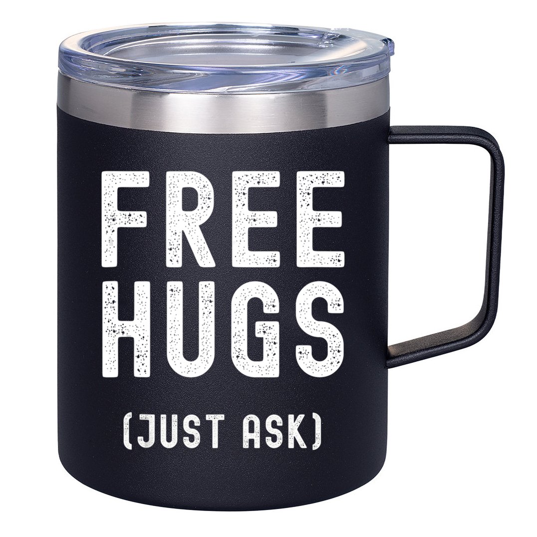 Free Hugs Just Ask 12oz Stainless Steel Coffee Mug