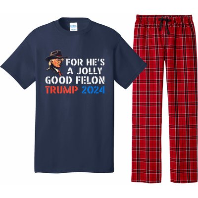 For HeS Jolly Good Felon Trump Voting For Convicted Felon Pajama Set