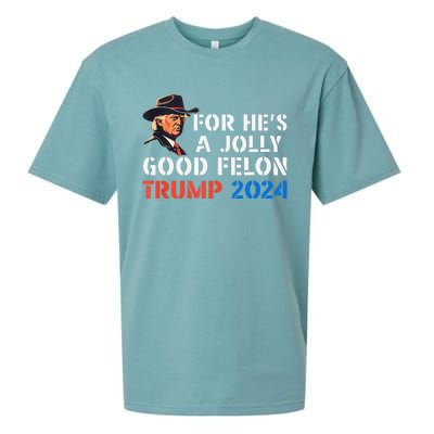 For HeS Jolly Good Felon Trump Voting For Convicted Felon Sueded Cloud Jersey T-Shirt