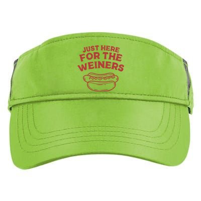 Funny Hotdog Just Here For The Wiener 4th Of July Adult Drive Performance Visor