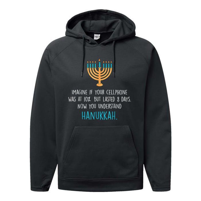 Funny Hanukkah Jewish Holiday Channukah Jew Fun Hanukkah Performance Fleece Hoodie